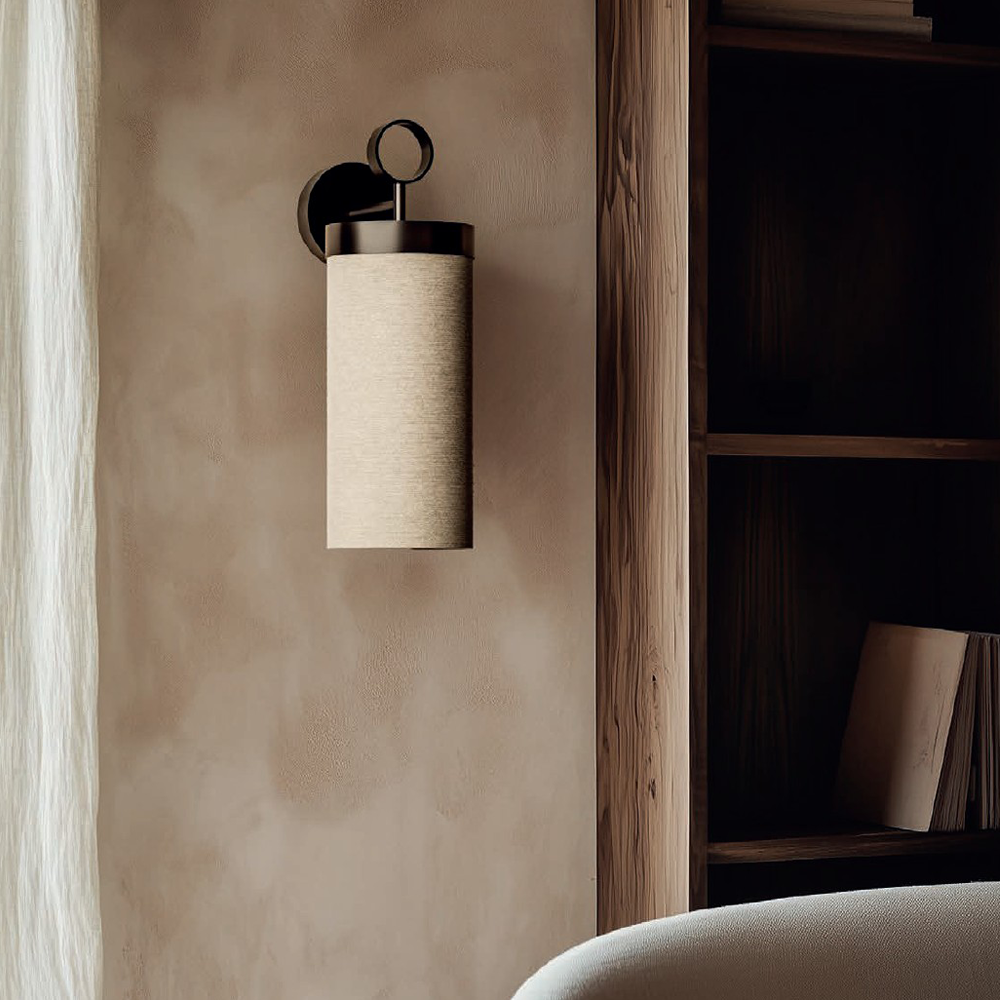 Stunning Wall Lamp with Cream Linen Shade Oliveira Furniture Decor Shop Buy Algarve