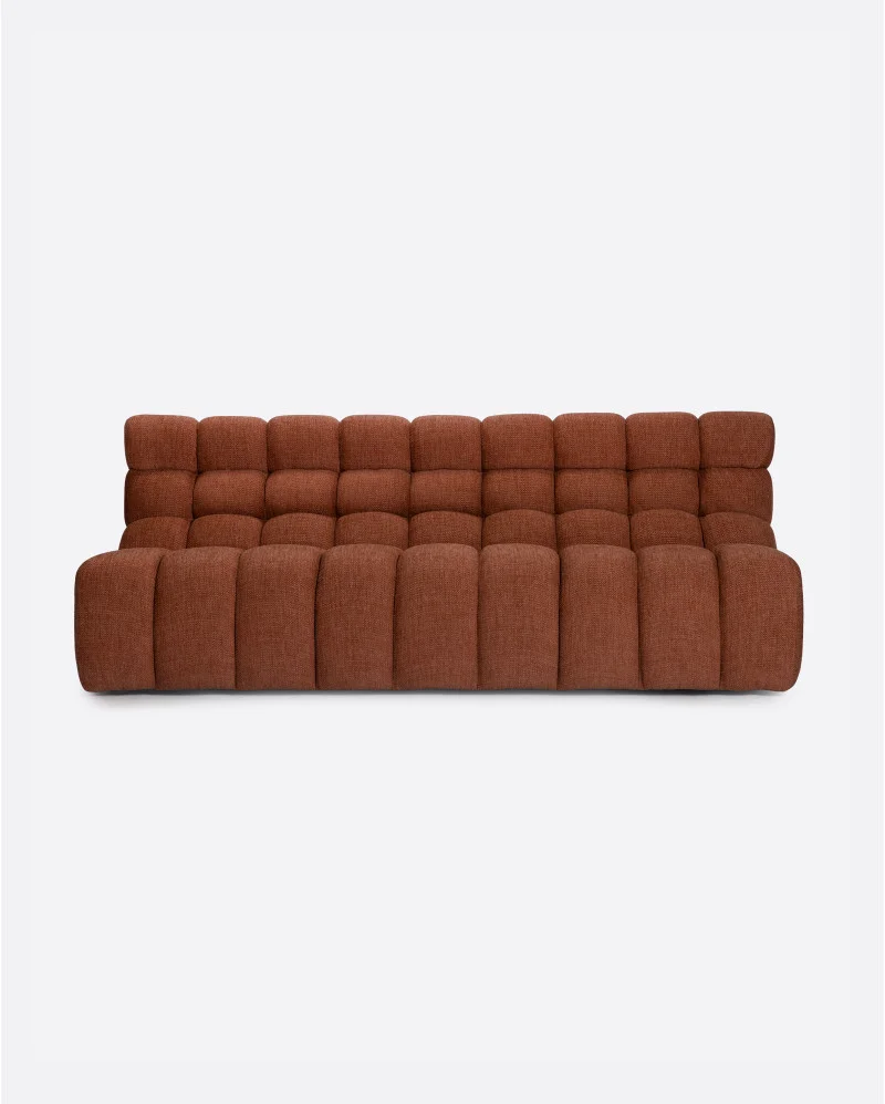 CHOPIN 4-seater modular sofa in recycled olefin in terracotta colour - 125253
