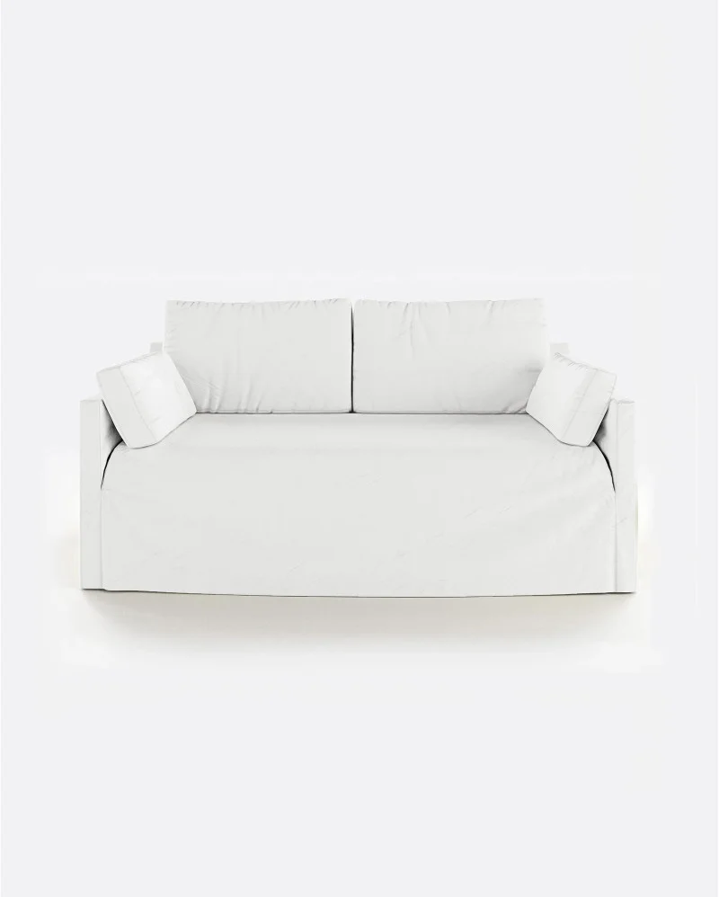 BEETHOVEN LINEAL 2-seater sofa in linen white - 125291