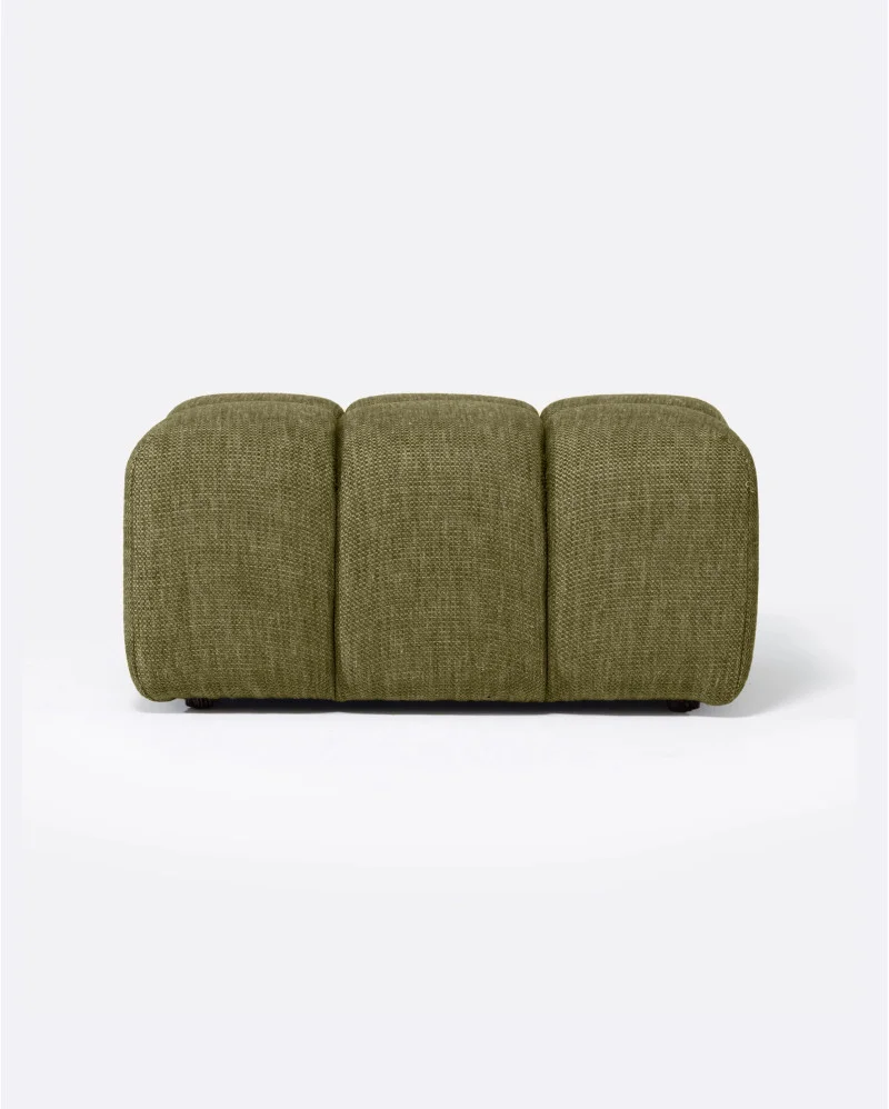 CHOPIN pouffe in recycled olefin in moss colour - 127115