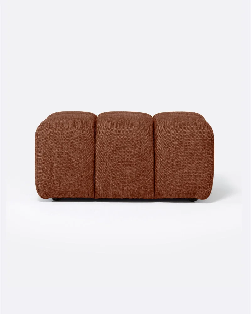 CHOPIN pouffe in recycled olefin in terracotta colour - 127116