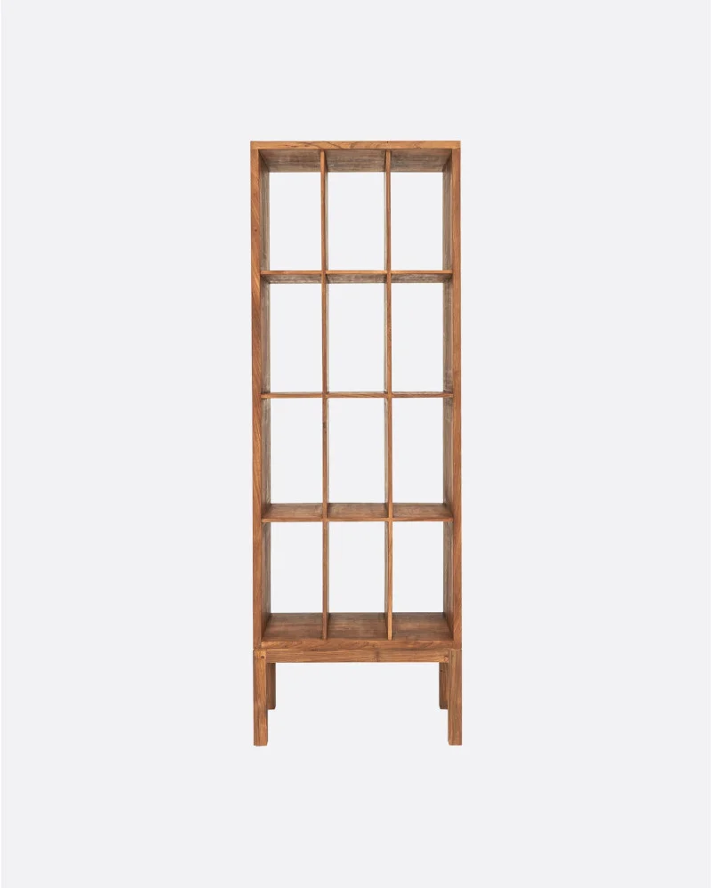 EROSI bookcase in recycled teak wood in natural colour - 131122