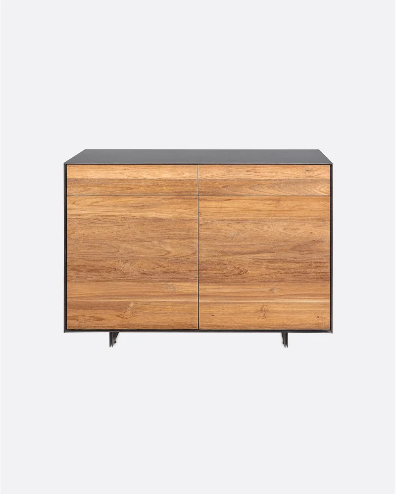 GEOX sideboard in recycled teak wood and iron - 132011