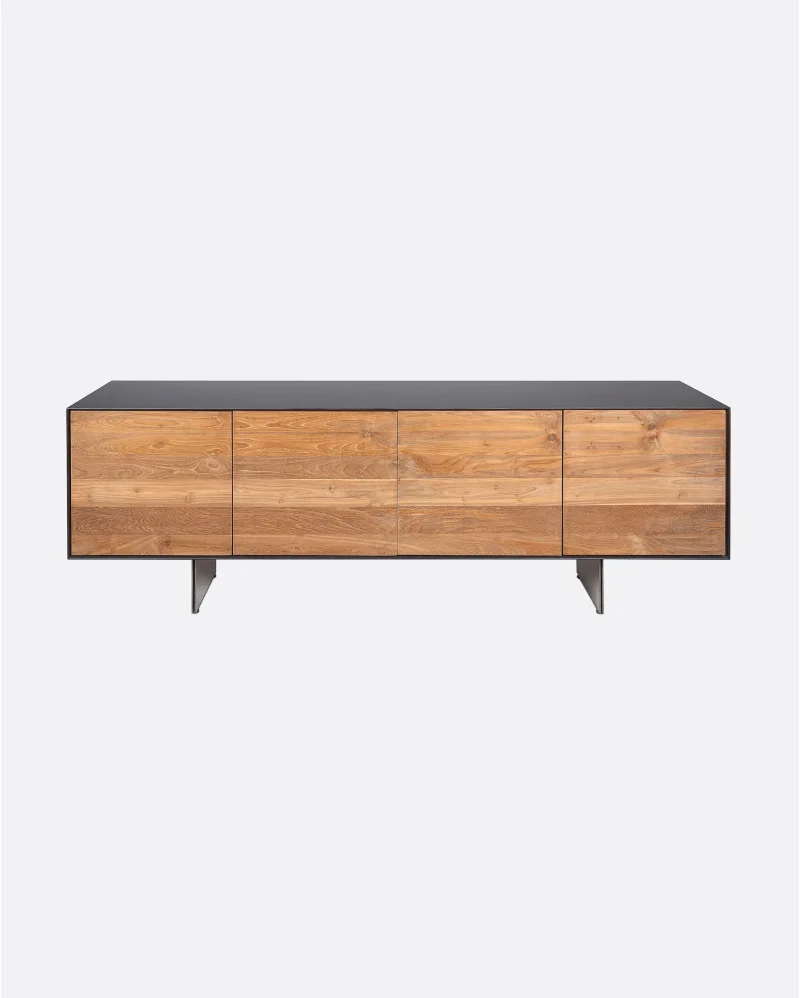 GEOX sideboard in recycled teak wood and iron in natural colour - 132012