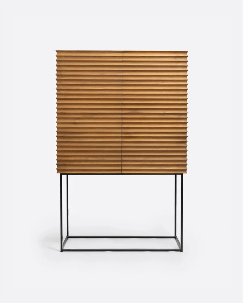 TAMAN cabinet in recycled teak wood and iron in natural colour - 132151