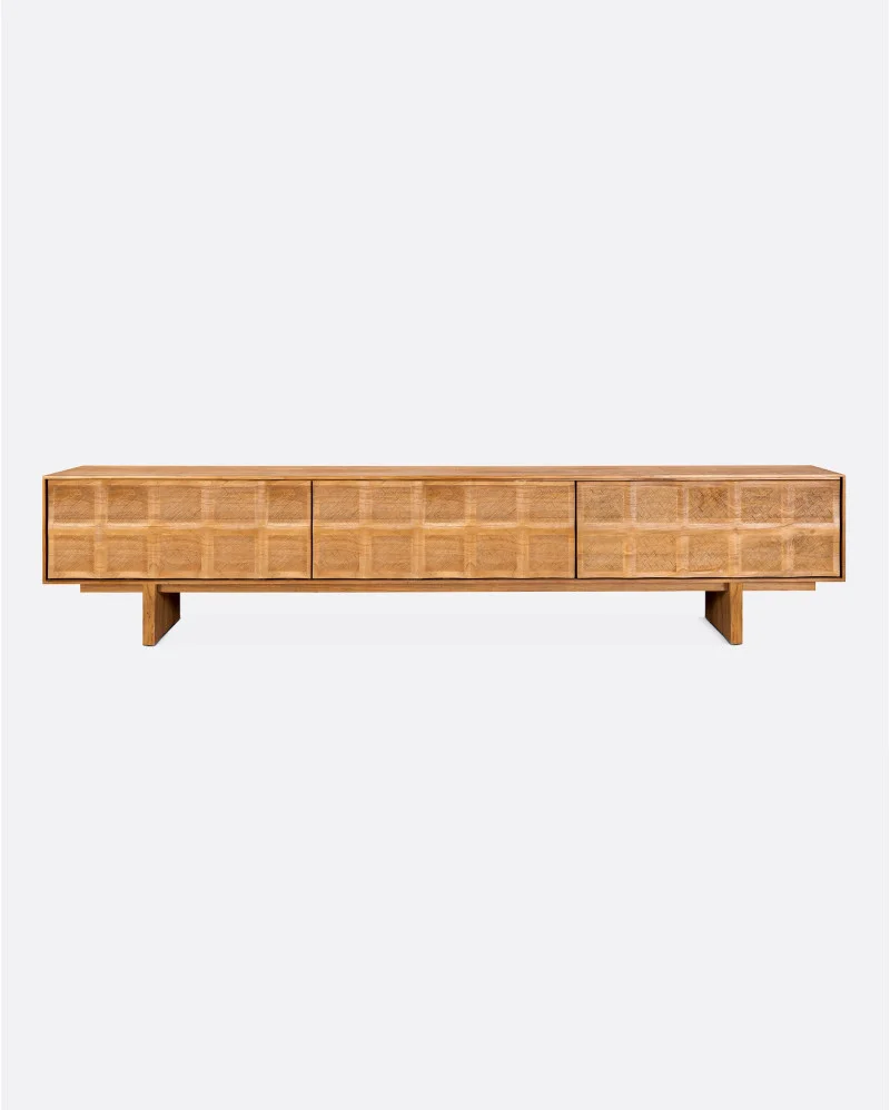 RIJAL TV stand in recycled teak wood in natural colour - 134045
