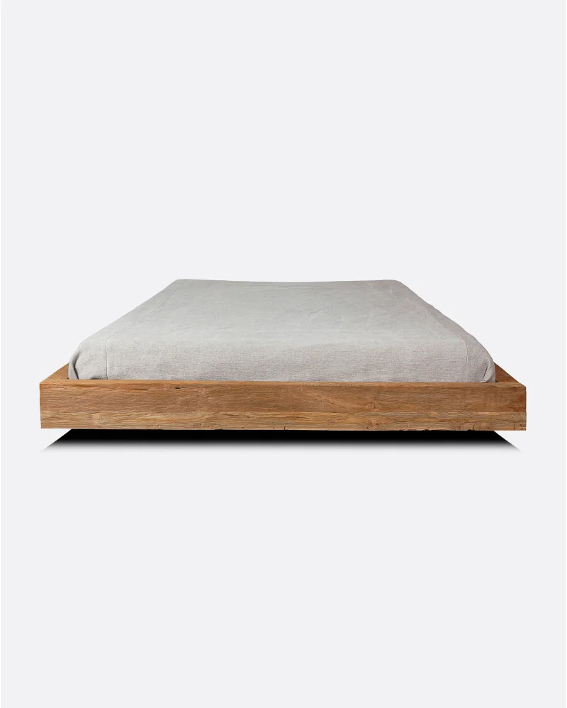 SOLID bed frame in recycled teak wood for mattress - 142011