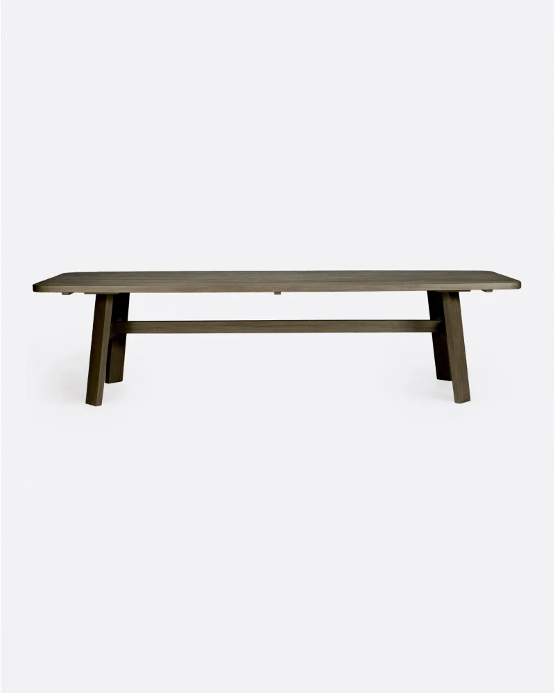 TUBAN outdoor dining table in teak wood in weathered finish - 911091