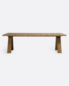 BATU outdoor dining table in teak wood in weathered finish - 911111