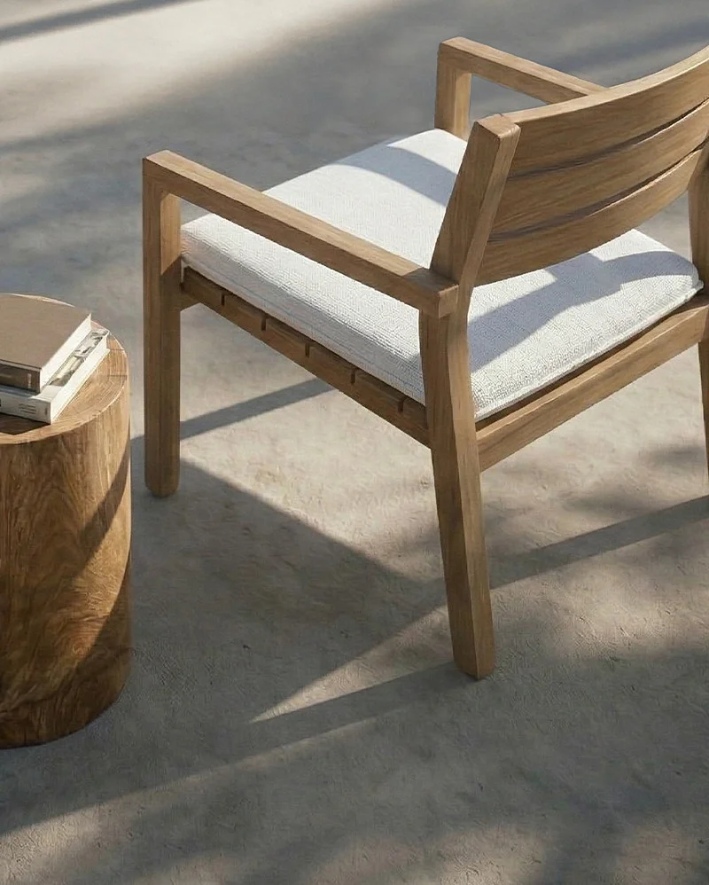Outdoor cushion for GENESIS lounge chair 40 × 48 × in ivory color (Ivory) - 913196