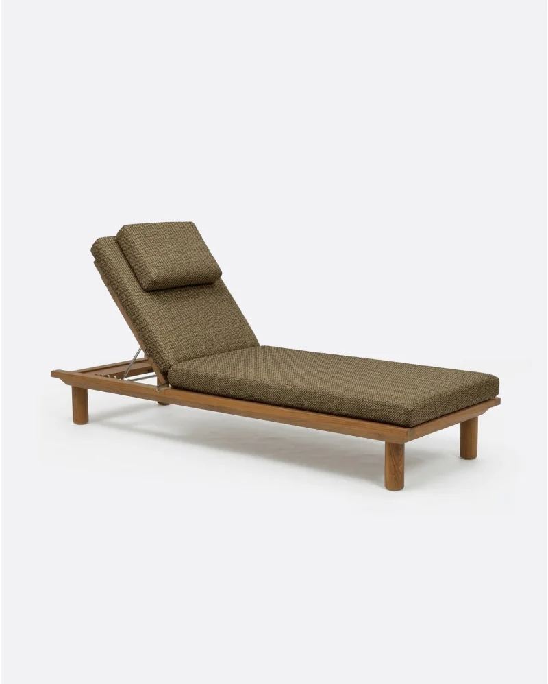 TOPRAK outdoor sunbed in natural teak
