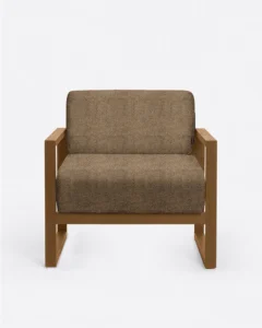 SELMA 1-seater outdoor sofa in teak wood