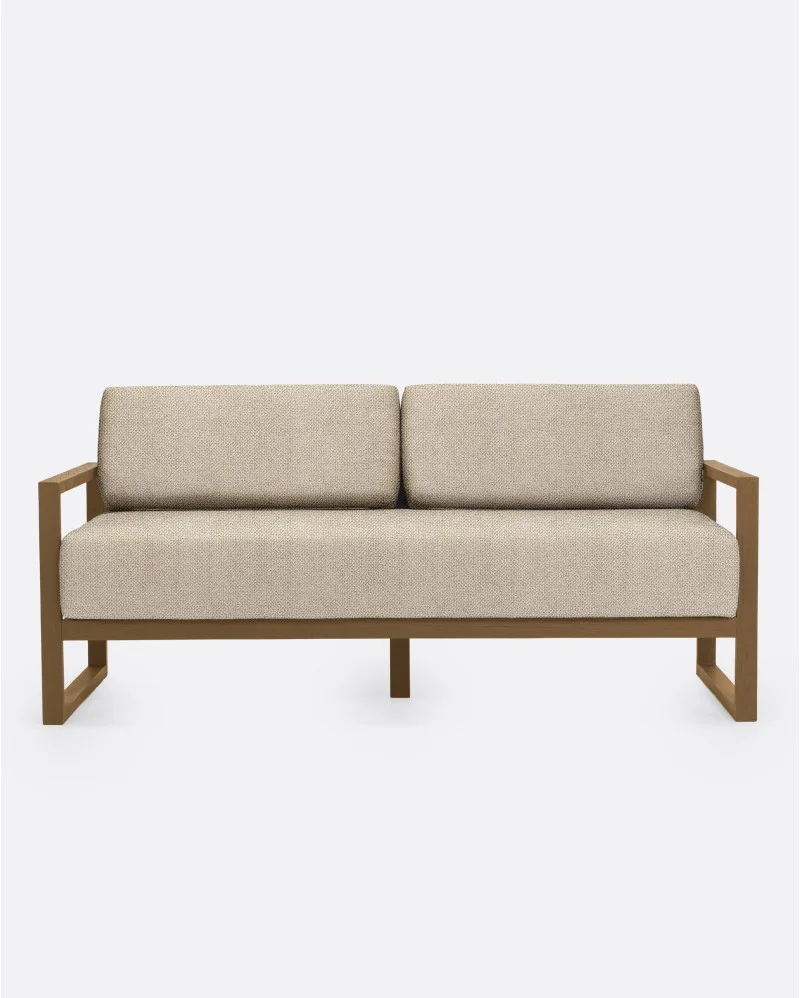 SELMA 2/3-seater outdoor sofa in natural teak