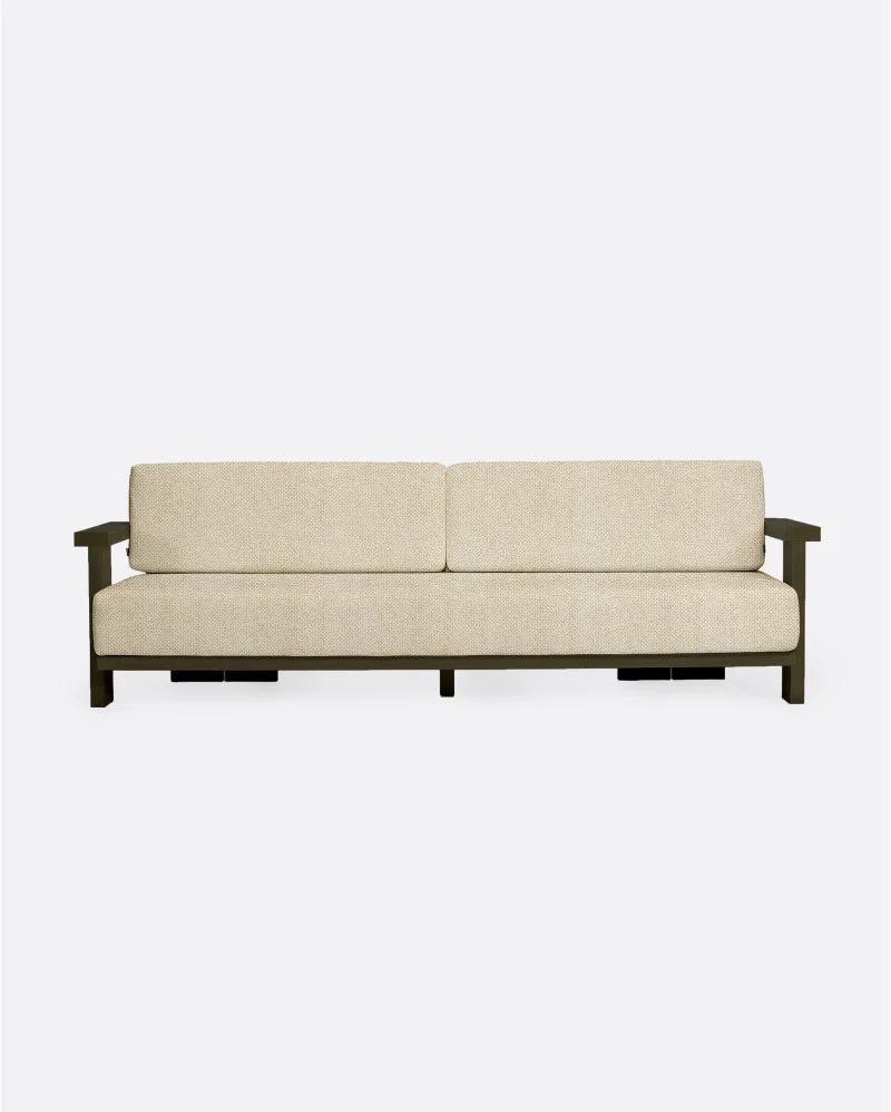 PANJANG 3/4-seater in natural teak with aged finish