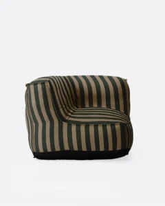 CACCINI outdoor corner sofa in natural and dark green (Sahara) - 913425