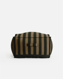 CACCINI outdoor pouffe in natural and dark green (Sahara) - 913427