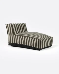 CACCINI outdoor chaise longue in natural and dark grey (Charcoal) - 913429