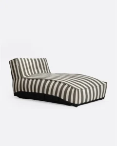 CACCINI outdoor XL chaise longue in natural and dark grey (Charcoal) - 913431