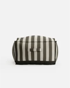 CACCINI outdoor pouffe in natural and dark grey (Charcoal) - 913432