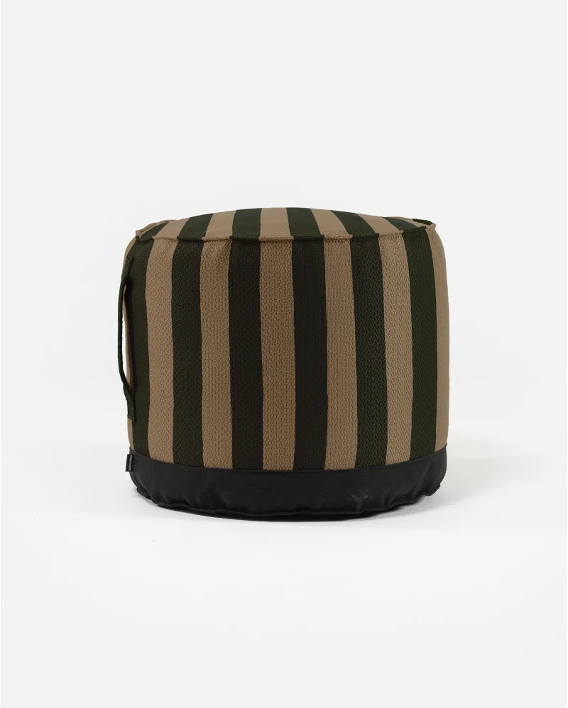 CACCINI outdoor pouffe x height in natural and dark green colour (Sahara) - 913439