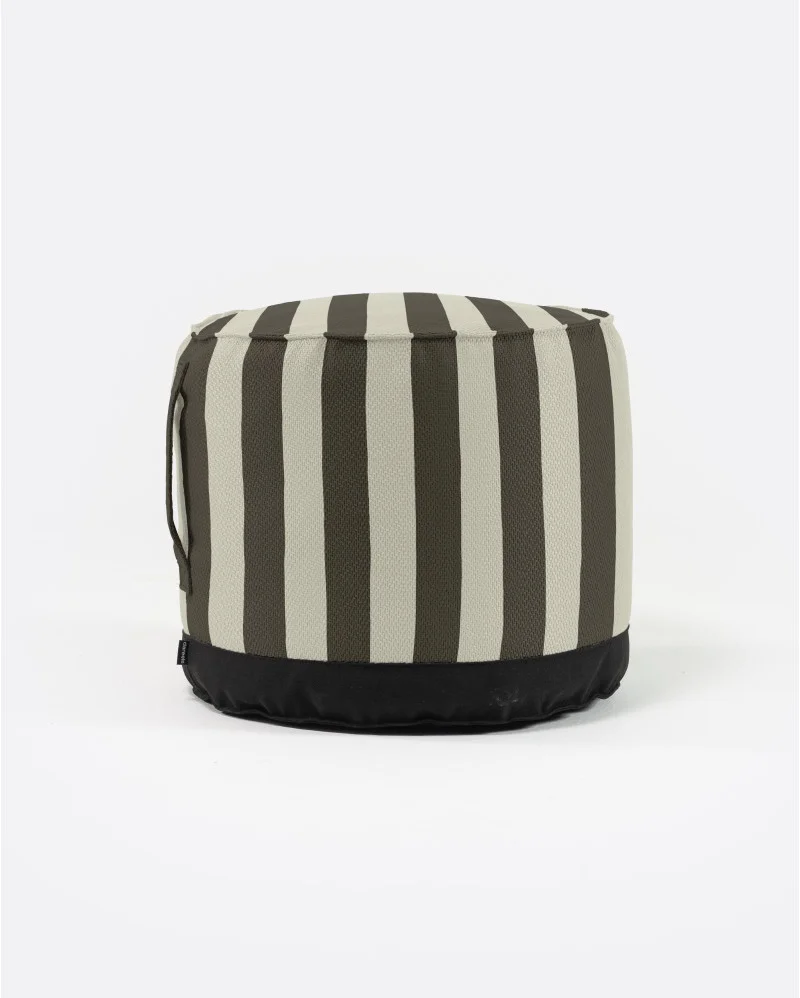 CACCINI outdoor pouffe x height in natural and dark grey colour (Charcoal) - 913440
