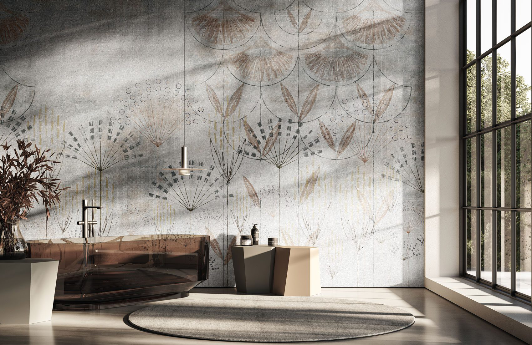 Decorative wallpaper. Our washable feature wall panels are made from a vinyl based material meaning they are tough as well as beautiful.