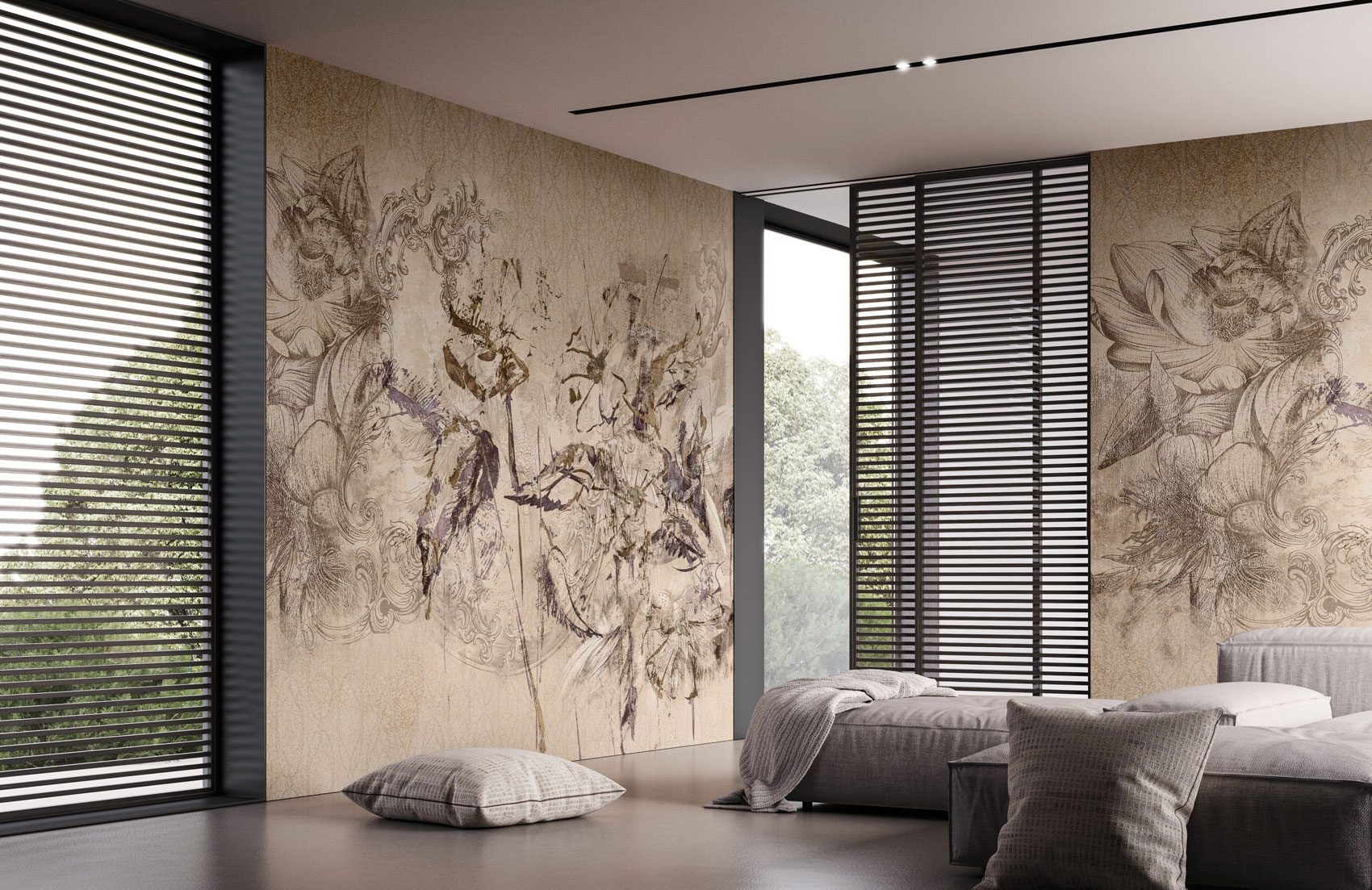 Decorative wallpaper. Our washable feature wall panels are made from a vinyl based material meaning they are tough as well as beautiful.