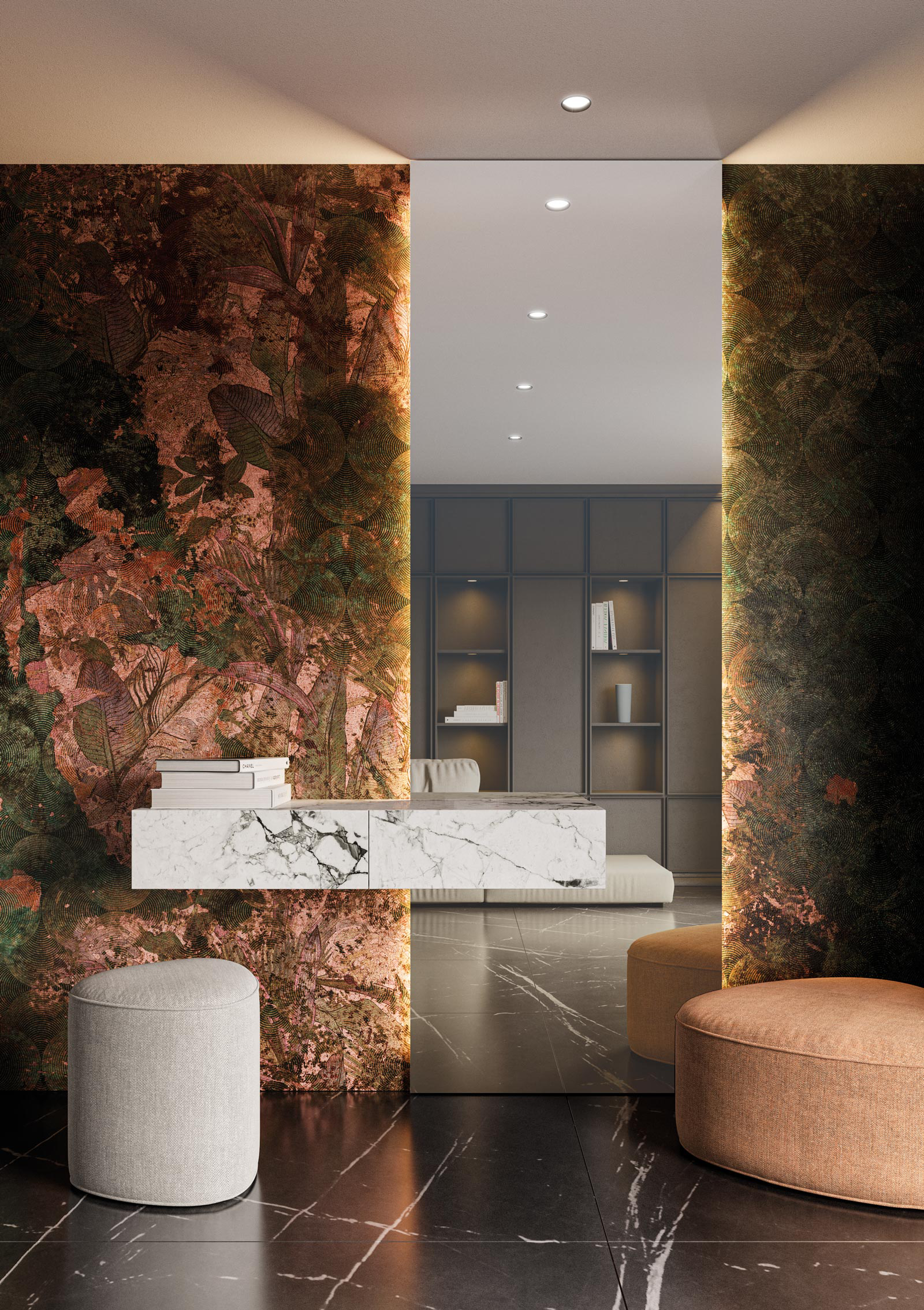 Decorative wallpaper. Our washable feature wall panels are made from a vinyl based material meaning they are tough as well as beautiful.