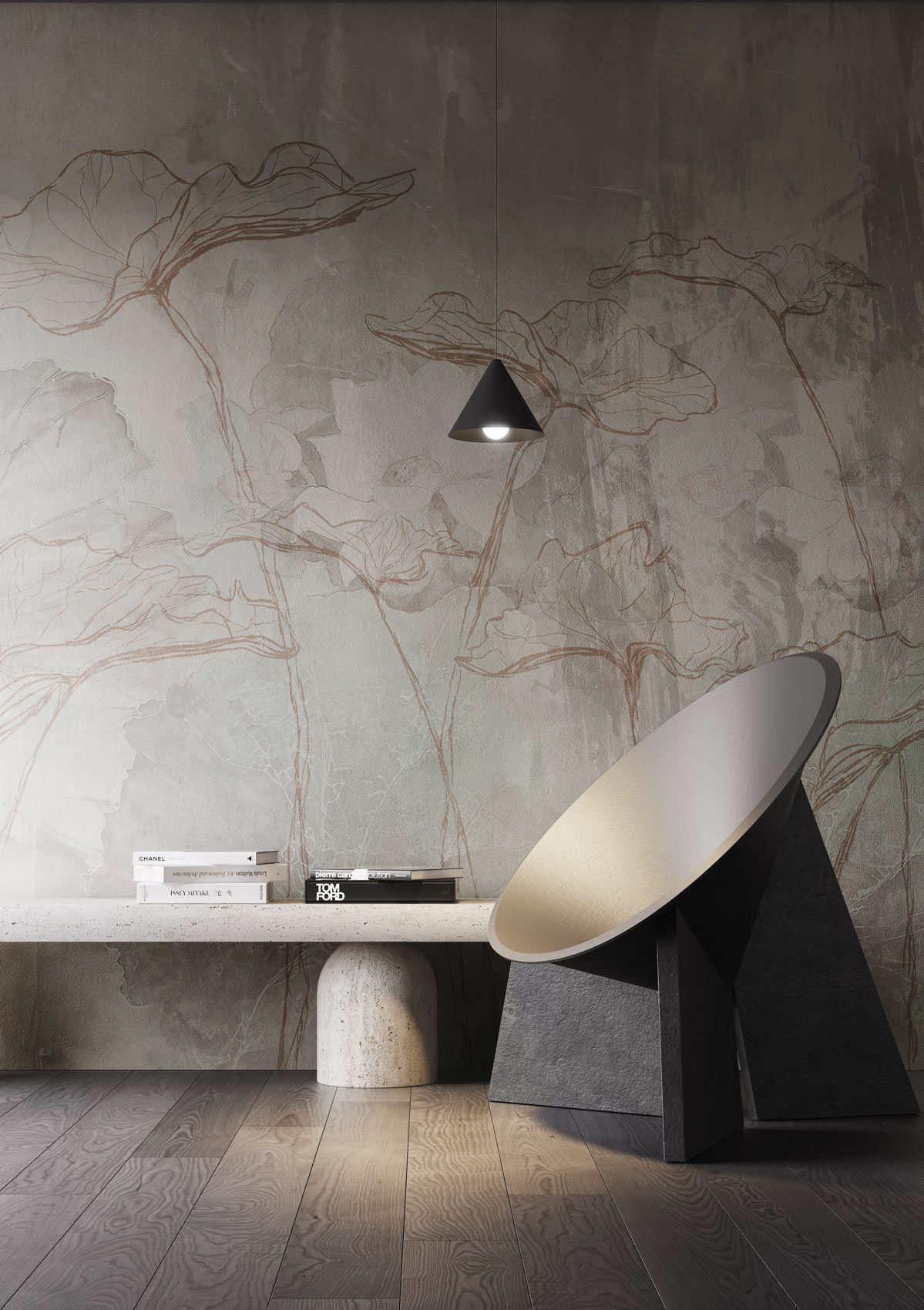 Decorative wallpaper. Our washable feature wall panels are made from a vinyl based material meaning they are tough as well as beautiful.