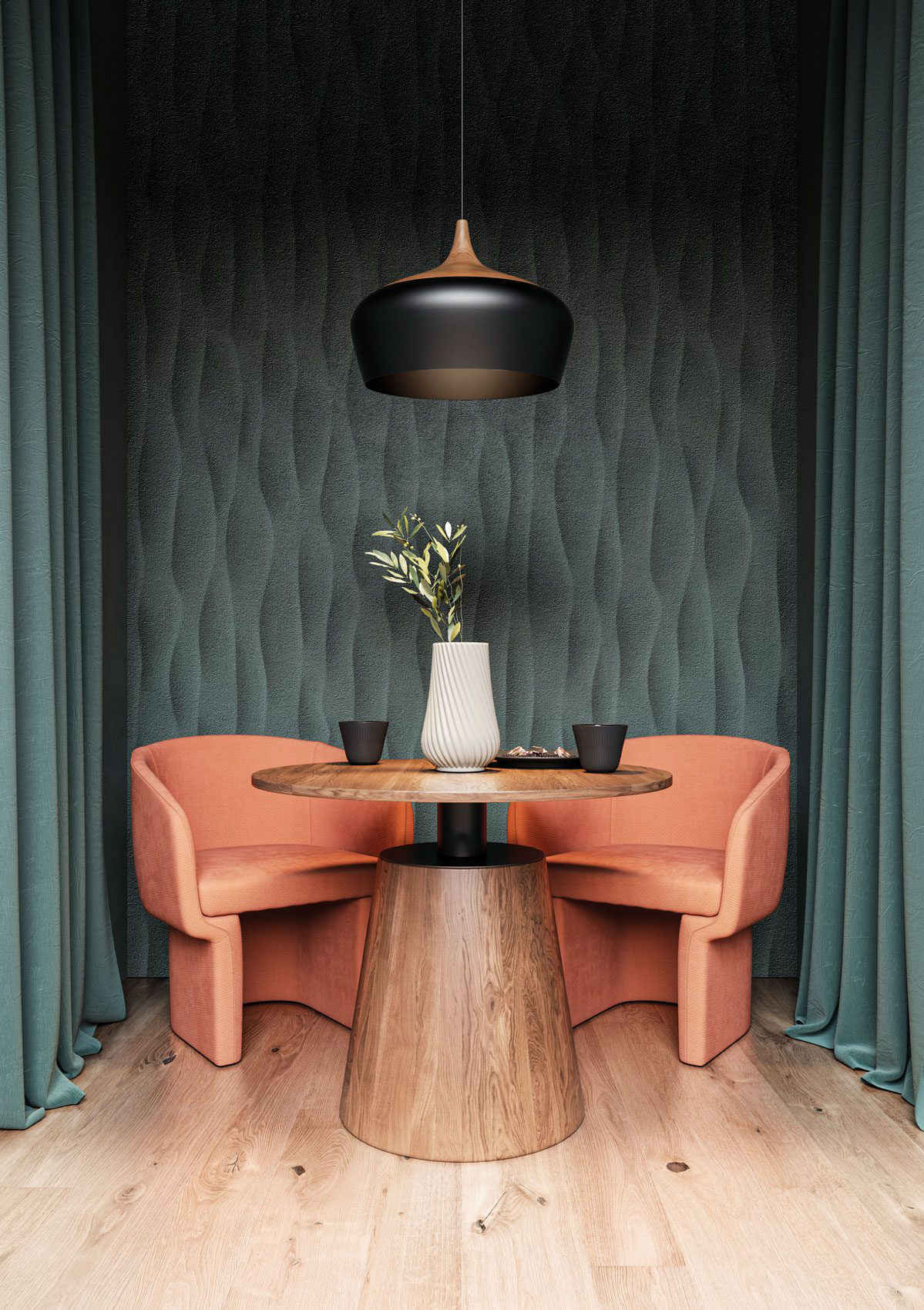 Decorative wallpaper. Our washable feature wall panels are made from a vinyl based material meaning they are tough as well as beautiful.