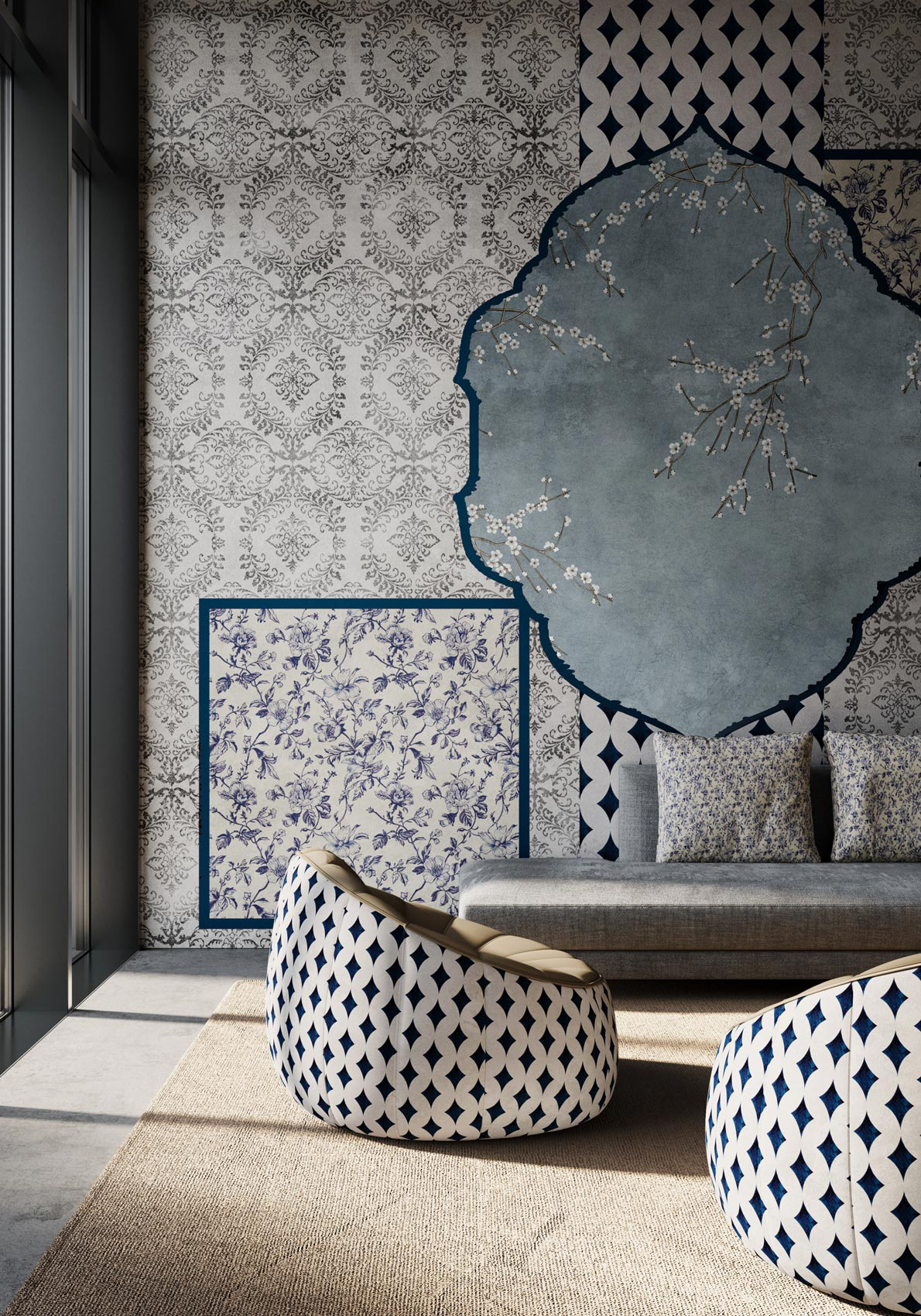 Decorative wallpaper. Our washable feature wall panels are made from a vinyl based material meaning they are tough as well as beautiful.