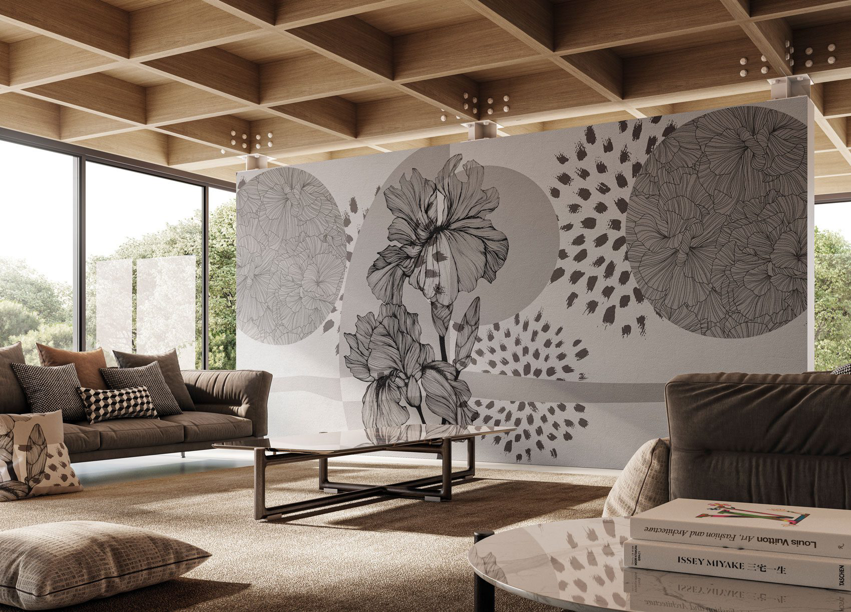 Decorative wallpaper. Our washable feature wall panels are made from a vinyl based material meaning they are tough as well as beautiful.