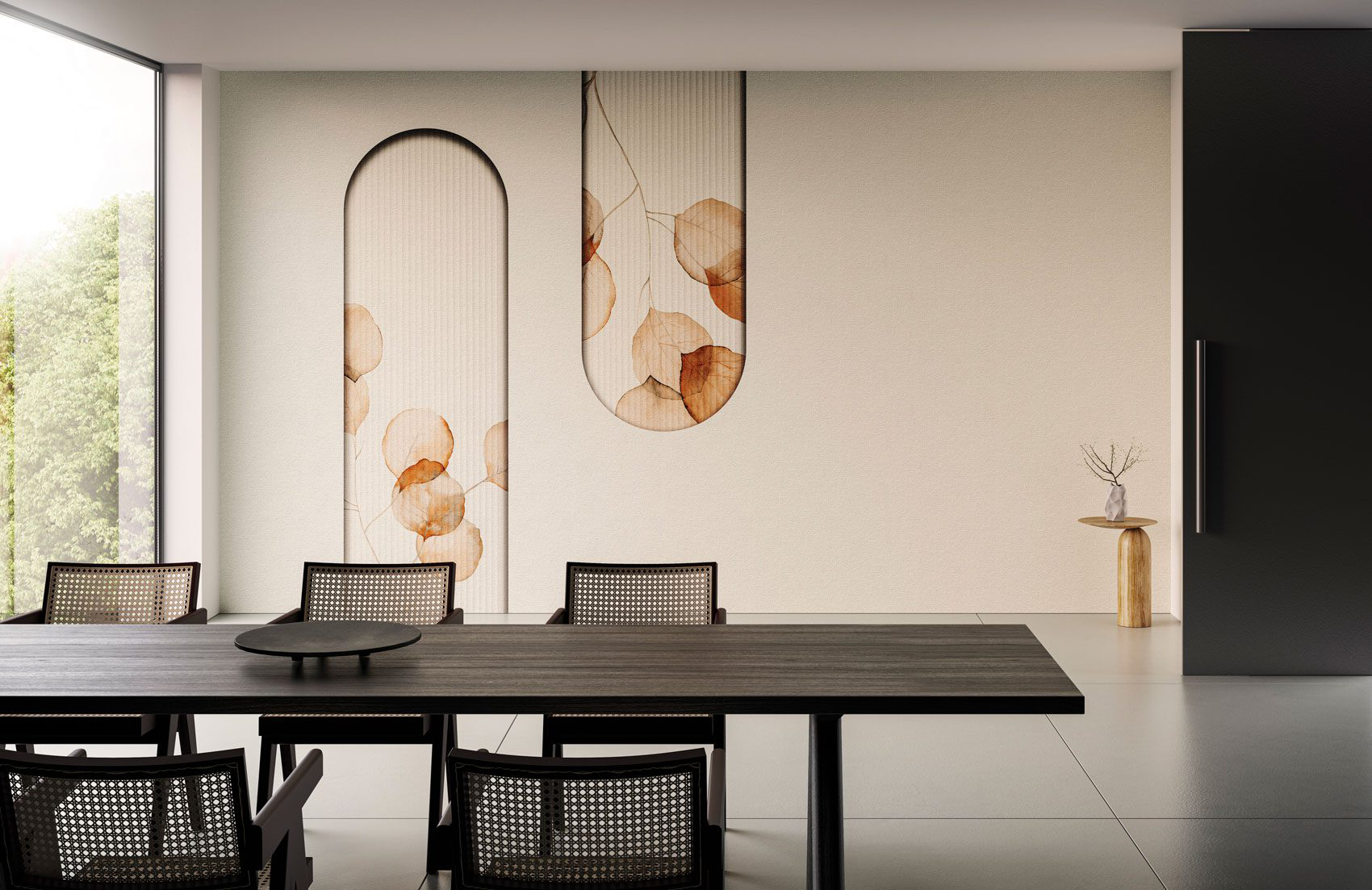 Decorative wallpaper. Our washable feature wall panels are made from a vinyl based material meaning they are tough as well as beautiful.