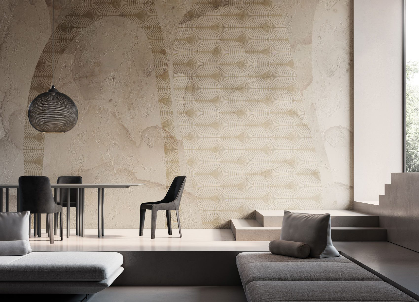 Decorative wallpaper. Our washable feature wall panels are made from a vinyl based material meaning they are tough as well as beautiful.