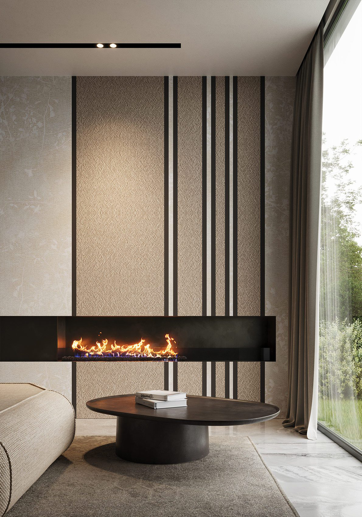 Decorative wallpaper. Our washable feature wall panels are made from a vinyl based material meaning they are tough as well as beautiful.