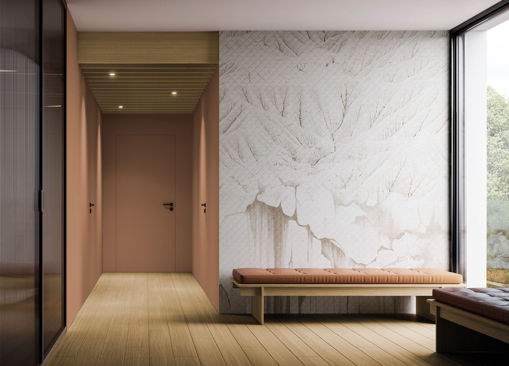 Decorative wallpaper. Our washable feature wall panels are made from a vinyl based material meaning they are tough as well as beautiful.