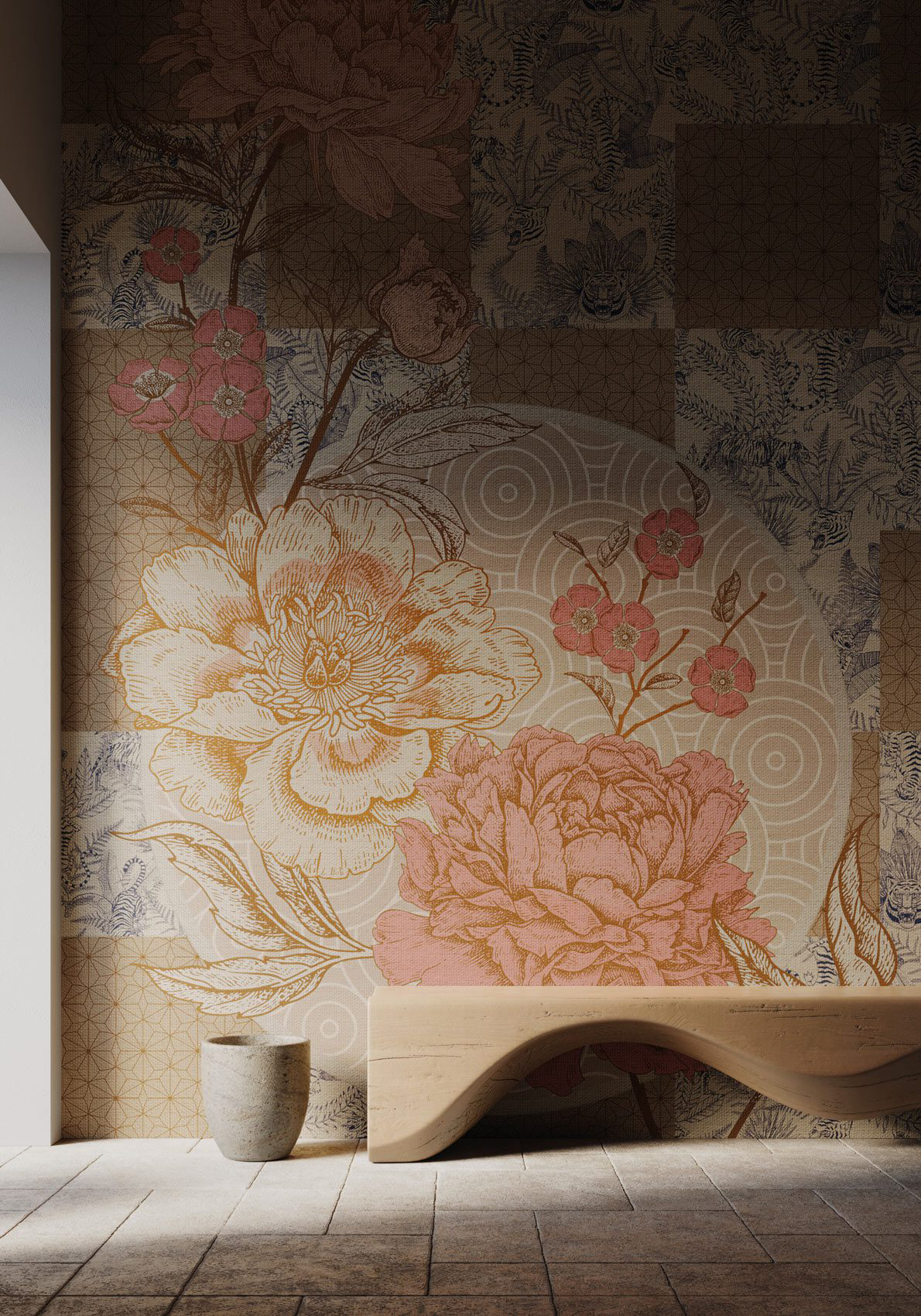 Decorative wallpaper. Our washable feature wall panels are made from a vinyl based material meaning they are tough as well as beautiful.