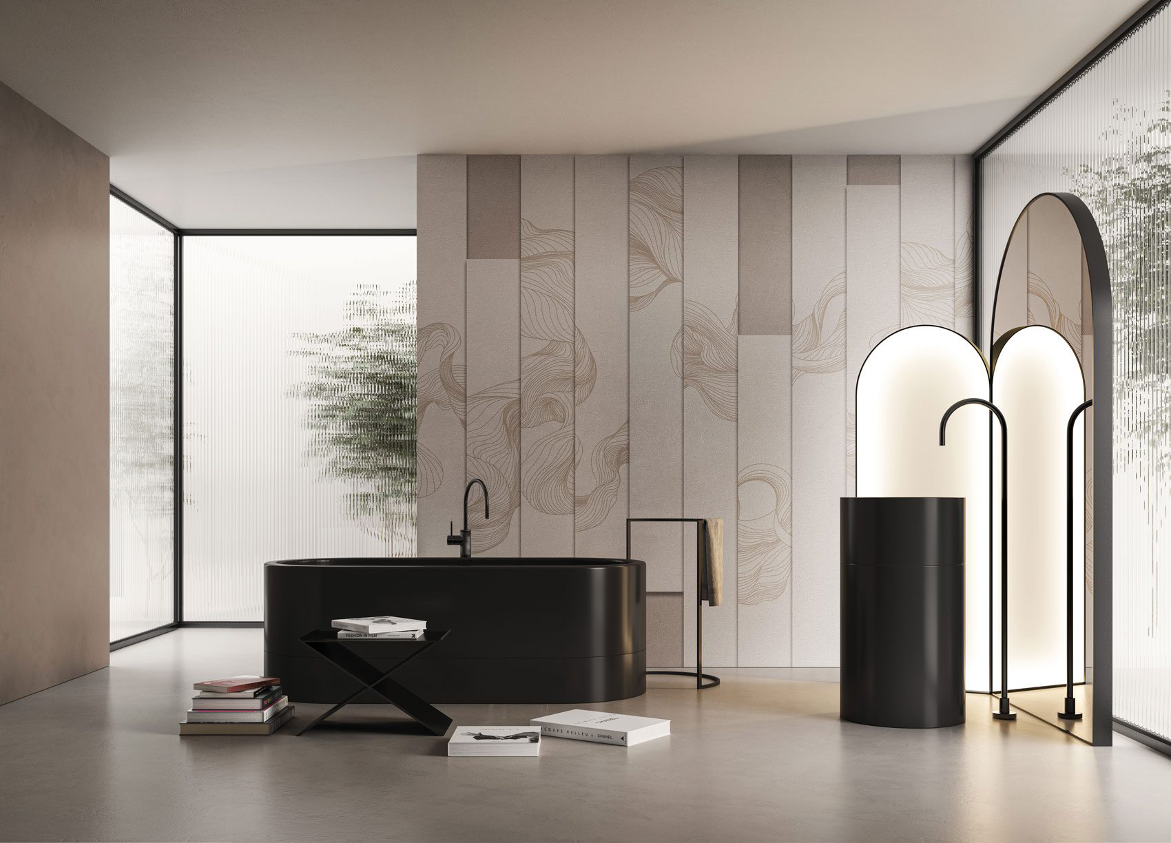 Decorative wallpaper. Our washable feature wall panels are made from a vinyl based material meaning they are tough as well as beautiful.