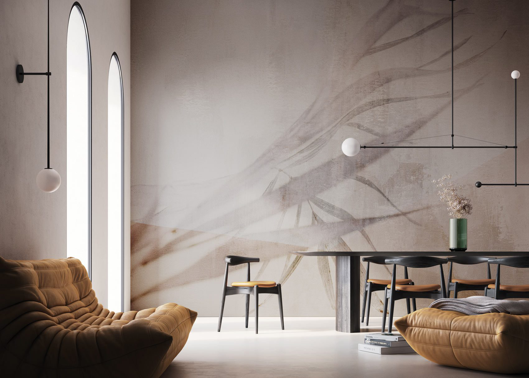 Decorative wallpaper. Our washable feature wall panels are made from a vinyl based material meaning they are tough as well as beautiful.
