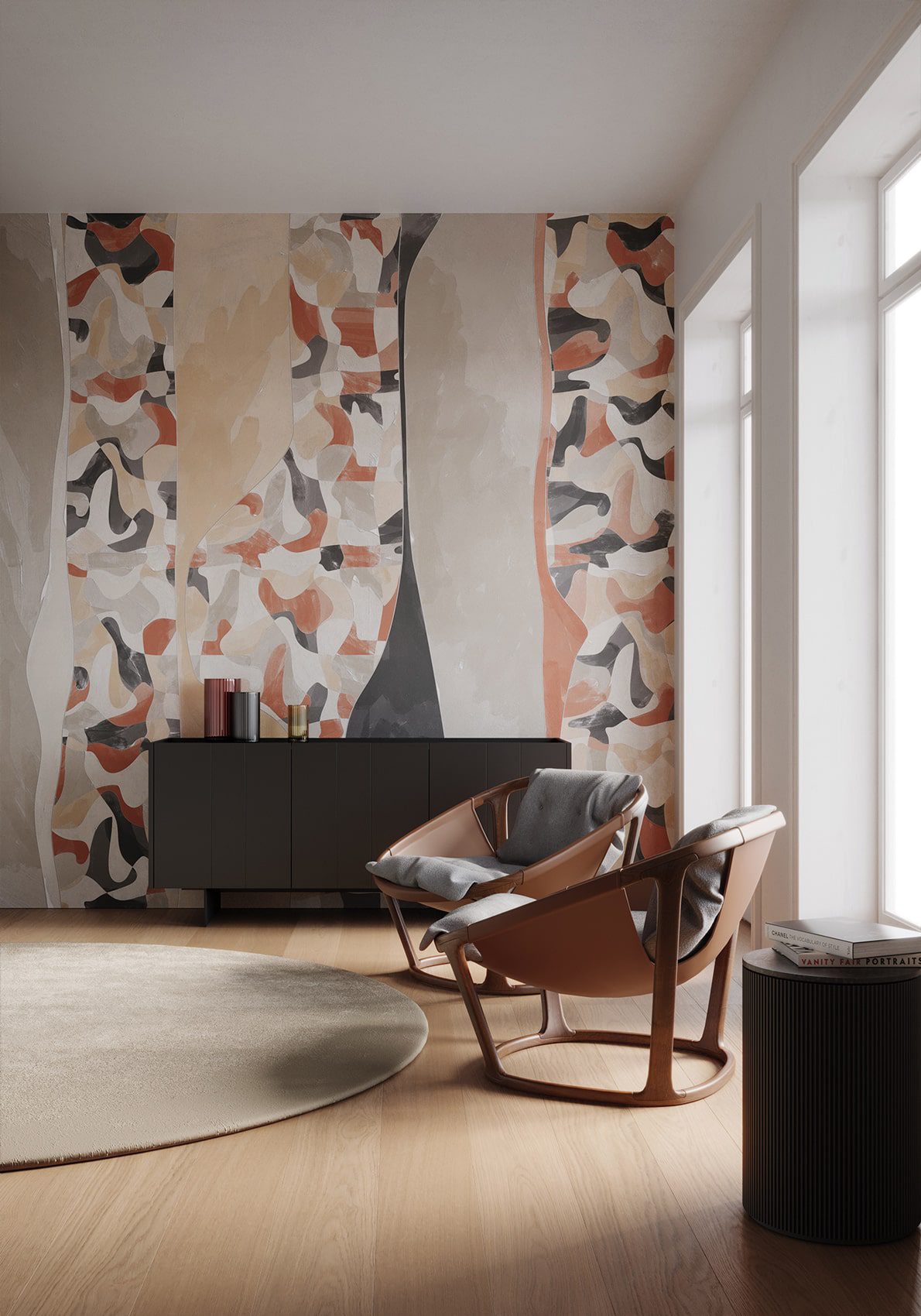 Decorative wallpaper. Our washable feature wall panels are made from a vinyl based material meaning they are tough as well as beautiful.