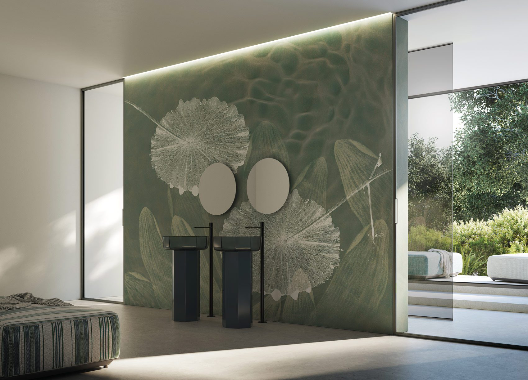 Decorative wallpaper. Our washable feature wall panels are made from a vinyl based material meaning they are tough as well as beautiful.