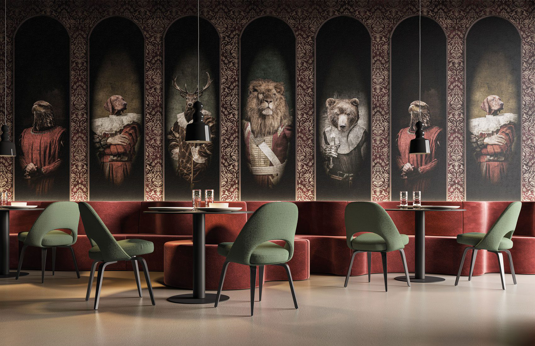 Decorative wallpaper. Our washable feature wall panels are made from a vinyl based material meaning they are tough as well as beautiful.