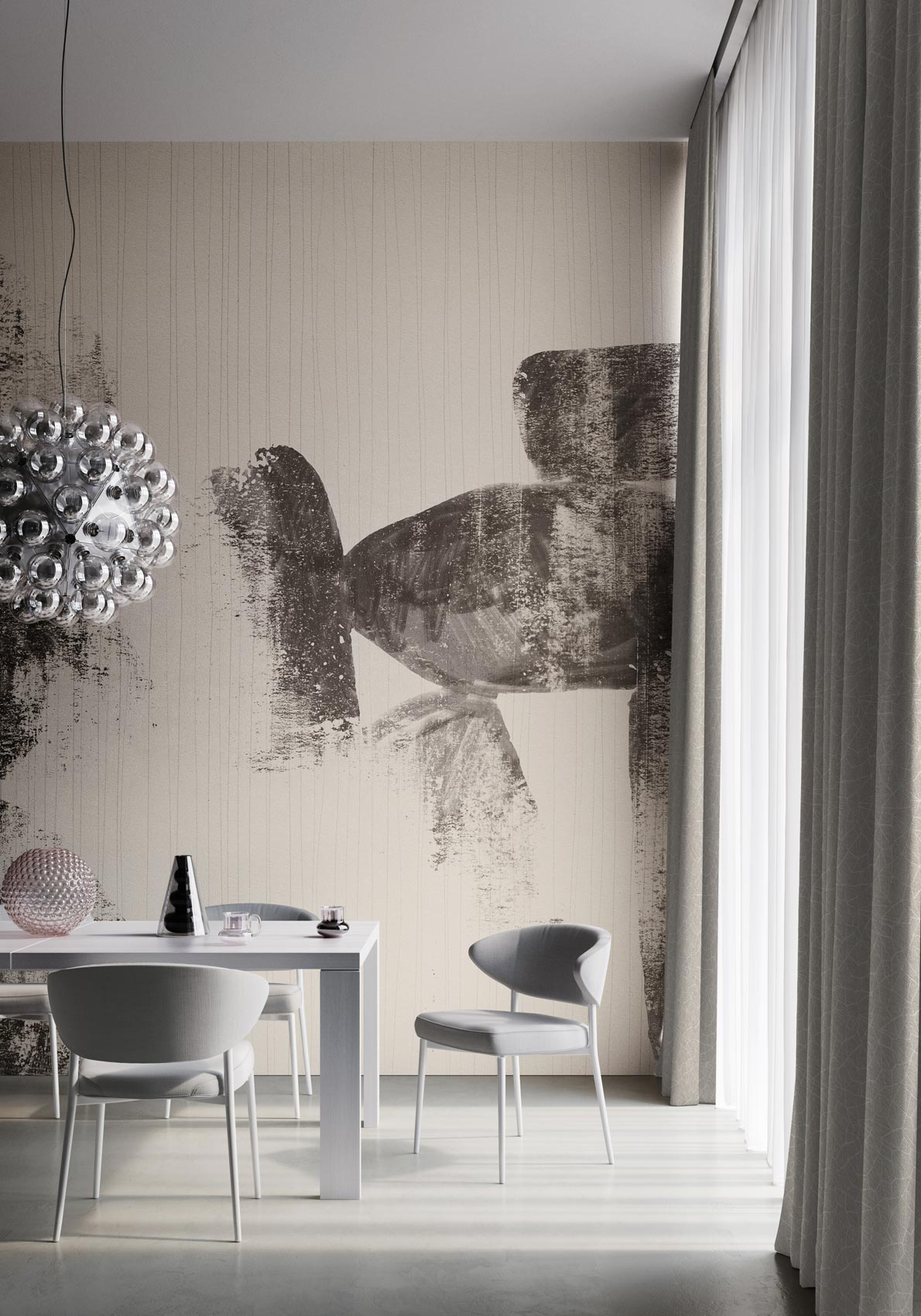 Decorative wallpaper. Our washable feature wall panels are made from a vinyl based material meaning they are tough as well as beautiful.