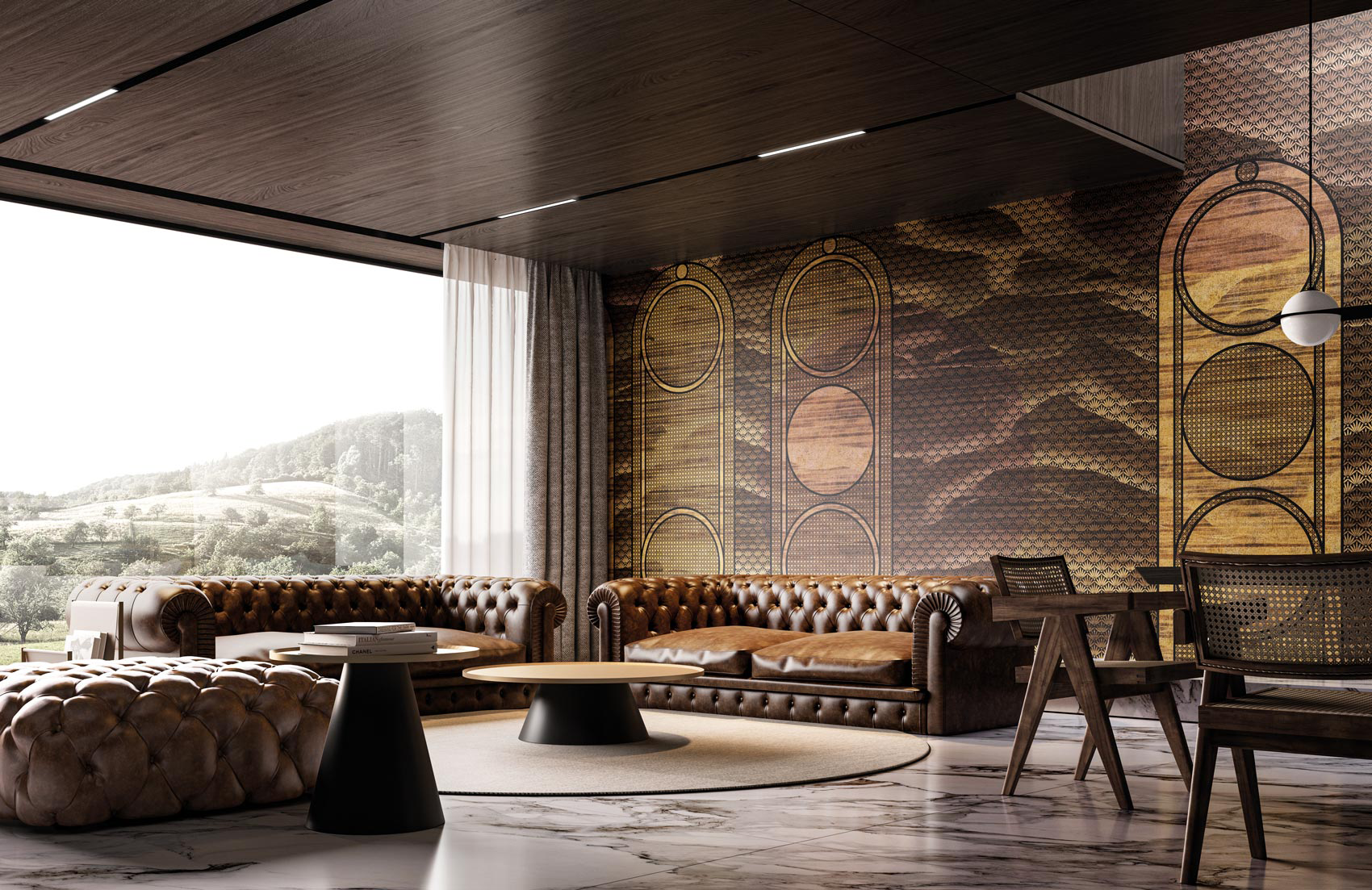 Decorative wallpaper. Our washable feature wall panels are made from a vinyl based material meaning they are tough as well as beautiful.