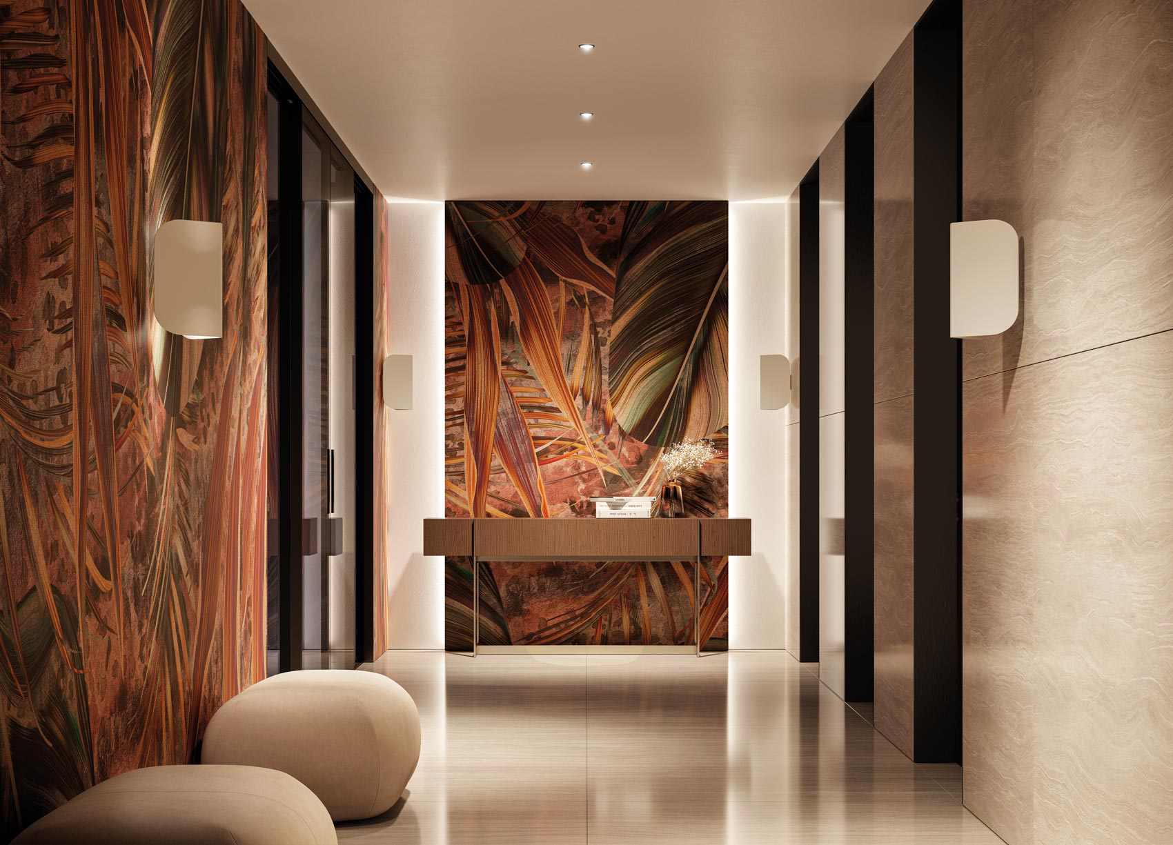 Decorative wallpaper. Our washable feature wall panels are made from a vinyl based material meaning they are tough as well as beautiful.