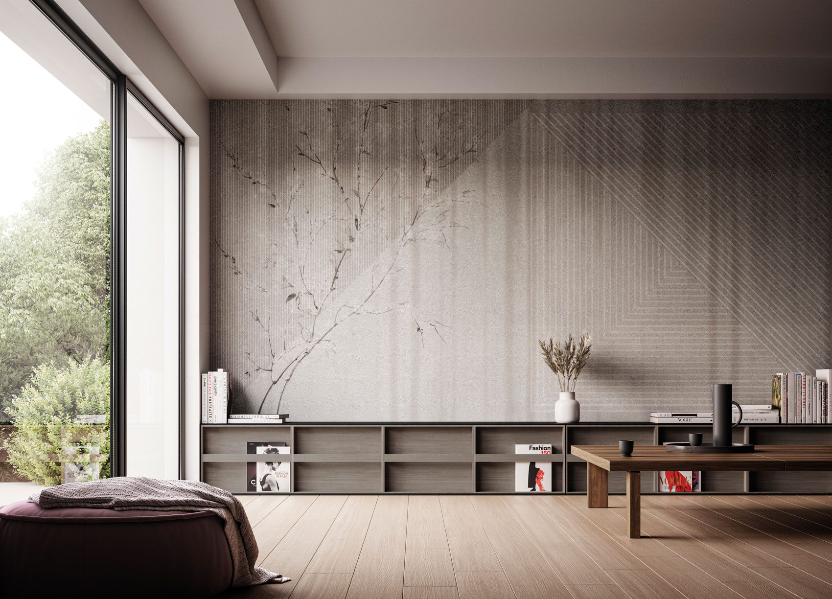 Decorative wallpaper. Our washable feature wall panels are made from a vinyl based material meaning they are tough as well as beautiful.