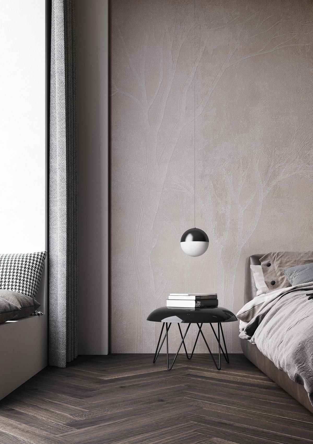 Decorative wallpaper. Our washable feature wall panels are made from a vinyl based material meaning they are tough as well as beautiful.