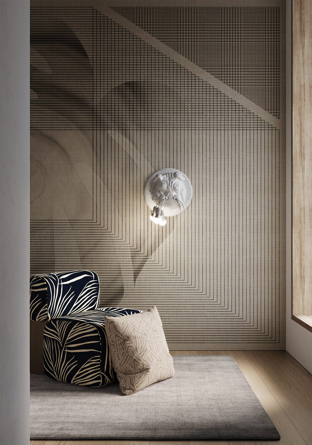 Decorative wallpaper. Our washable feature wall panels are made from a vinyl based material meaning they are tough as well as beautiful.