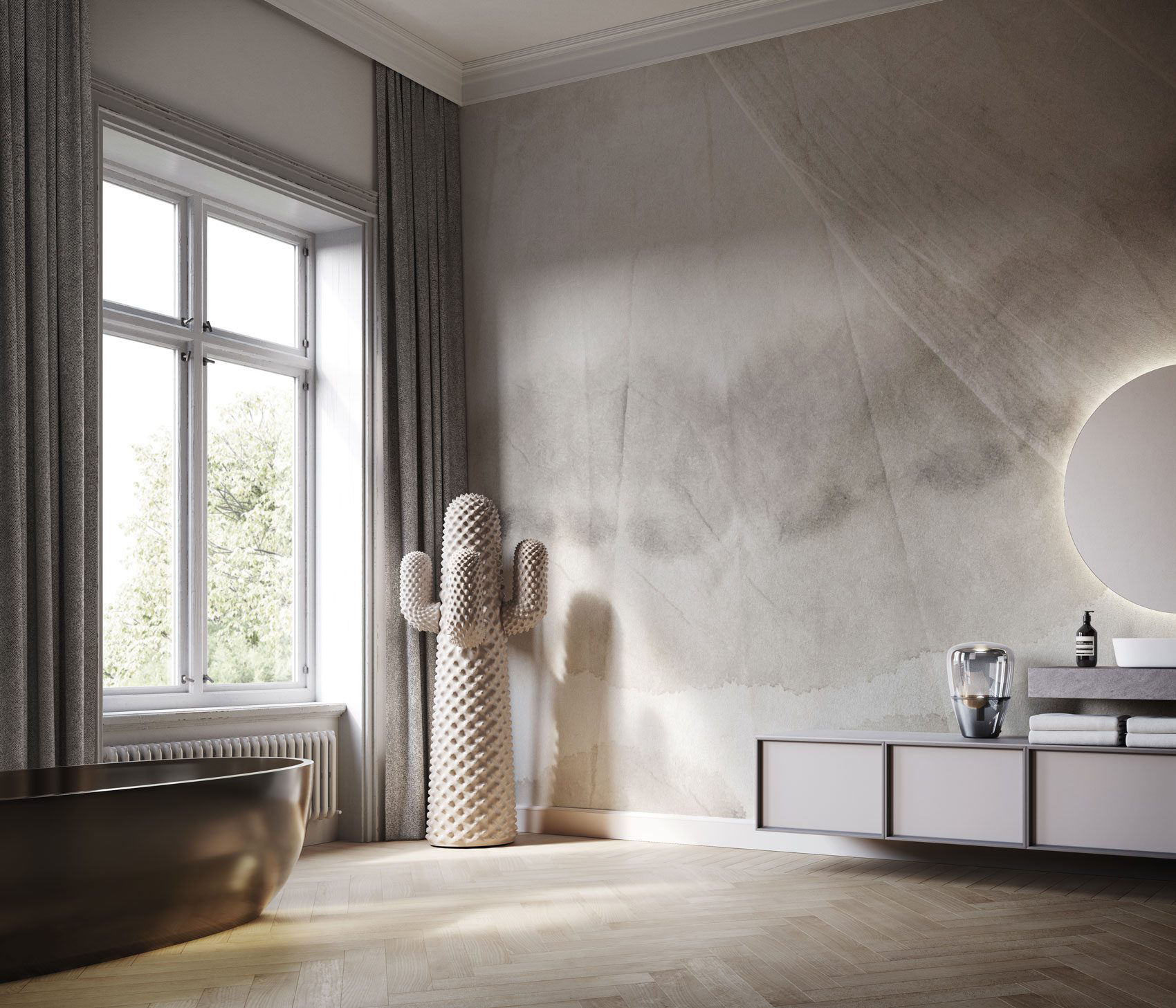 Decorative wallpaper. Our washable feature wall panels are made from a vinyl based material meaning they are tough as well as beautiful.