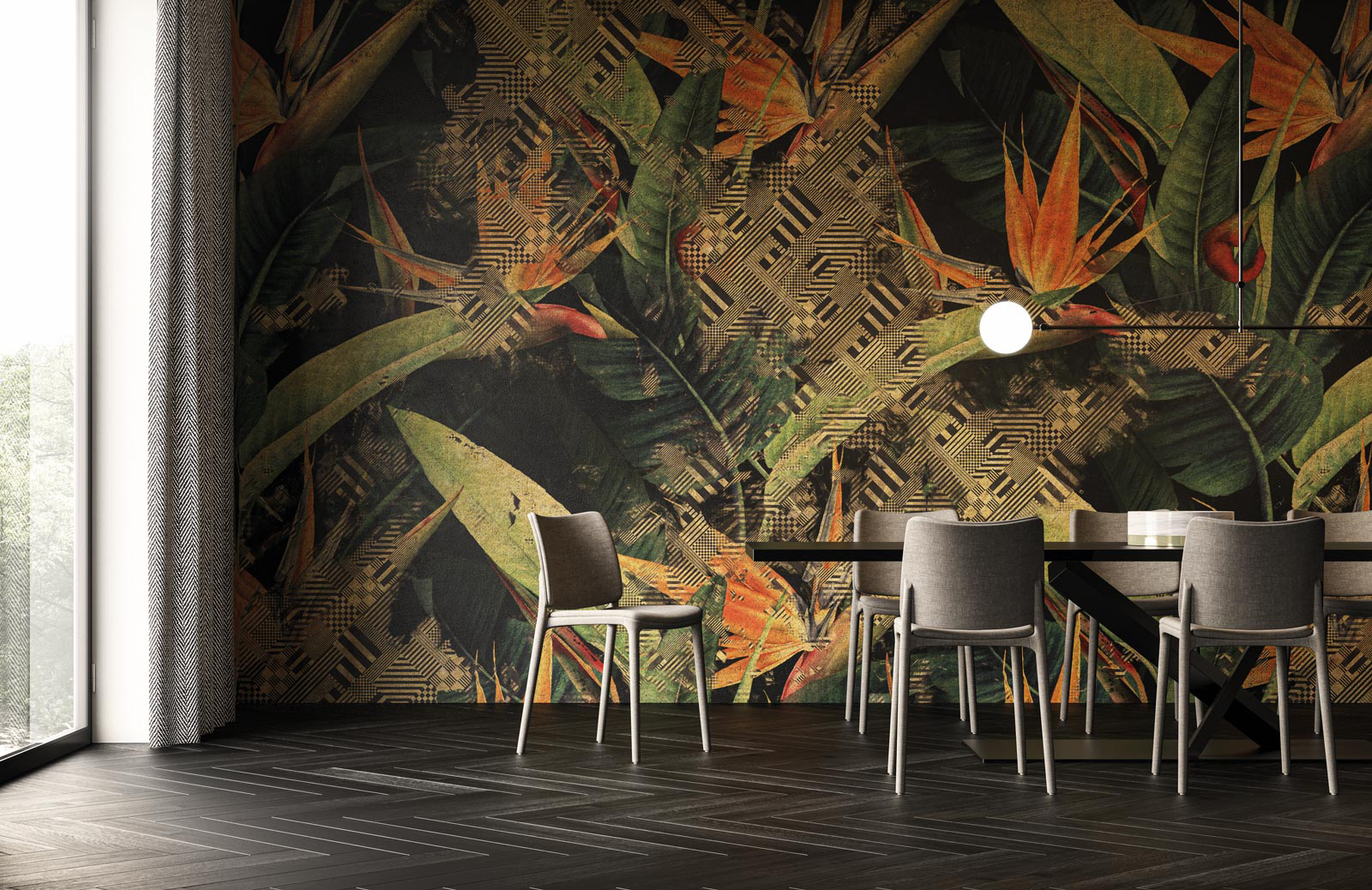 Decorative wallpaper. Our washable feature wall panels are made from a vinyl based material meaning they are tough as well as beautiful.